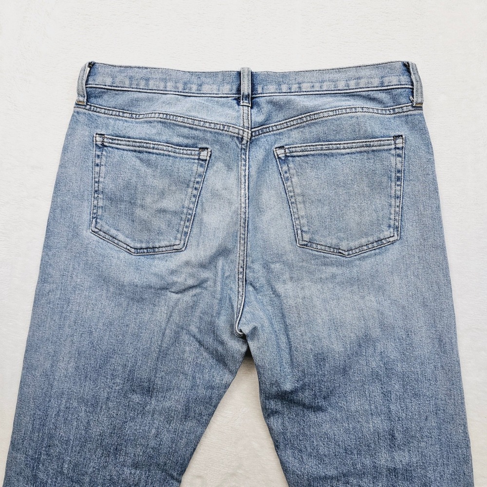 Everlane Selvedge Straight Fit Jeans Mens 32W 32L Blue Organic Cotton Stretch - Picture 12 of 13